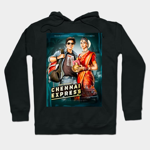 Shahrukh and Deepika Express Hoodie by SAN ART STUDIO 